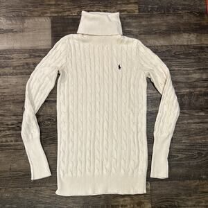 Ralph Lauren Cream Turtleneck Sweater Dress